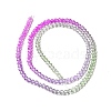 Transparent Gradient Color Glass Beads Strands GLAA-H021-01B-21-4