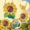 2 Sets Sunflower Suncatchers AJEW-CN0002-22-6