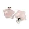 Natural Rose Quartz Pendants G-P540-01P-05-2