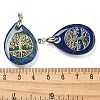 Dyed Natural Lapis Lazuli Teardrop Pendants G-Q175-01D-3