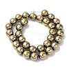 Electroplated Synthetic Magnetic Hematite Beads Strands G-I364-K01-02-2