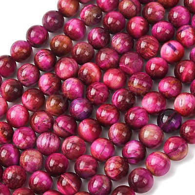 Grade B Natural Tiger Eye Beads Strands G-F591-18-8mm-05-01-1
