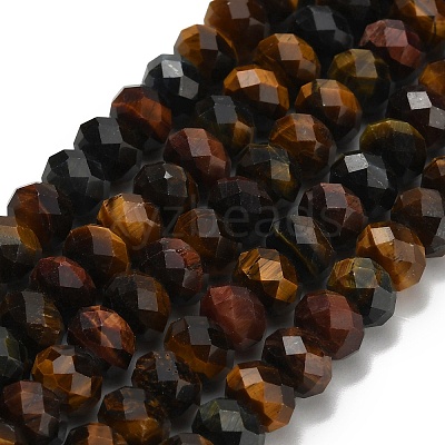 Three-color Natural Tiger Eye Beads Strands G-Z111-A02-02-1