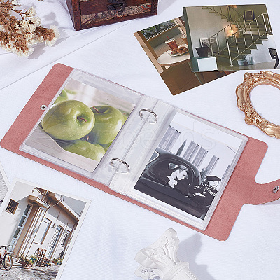5 Inch PU Leather Cover Garden Seed Storage Organizer 2-Ring Binder Album AJEW-SP0004-72A-1