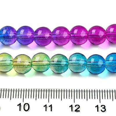Baking Paint Transparent Glass Beads DGLA-M001-8mm-04-1