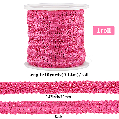 10Yards Polyester Lace Trim Ribbon OCOR-GF0004-83D-1