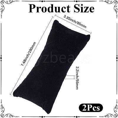 2Pcs Velvet Watch Pillow Jewelry Displays ODIS-BBC0001-07B-1