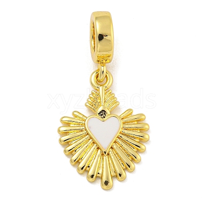 Rack Plating Brass Enamel European Dangle Charms KK-I718-25G-02-1