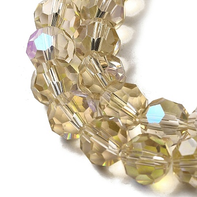 Electroplate Transparent Glass Beads Strands X-EGLA-A035-T10mm-L22-1