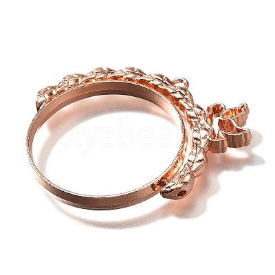 Alloy Open Back Bezel Pendants PALLOY-I223-03RG-1