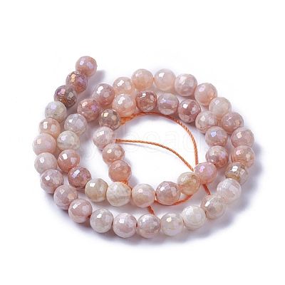 Electroplate Natural Sunstone Beads Strands G-F627-03-C01-1