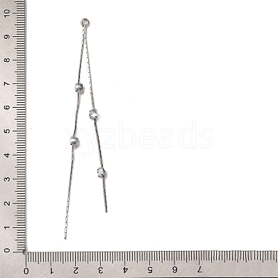 Brass Micro Pave Clear Cubic Zirconia Big Pendants KK-G510-03P-1