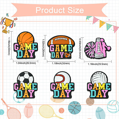 12Pcs 6 Styles Silicone Beads SIL-CJ0003-12-1