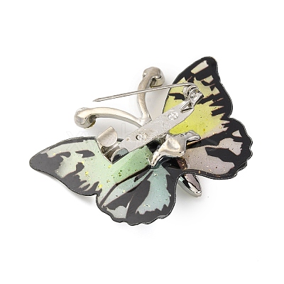 Butterfly Transparent Resin Brooch LS-JEWB-M047-01G-1