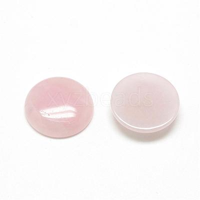 Natural Rose Quartz Cabochons G-R416-8mm-48-1