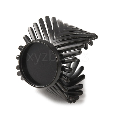 V-Shaped 304 Stainless Steel Cuff Ring Components SA-CBAC0DF-01C-EB-1