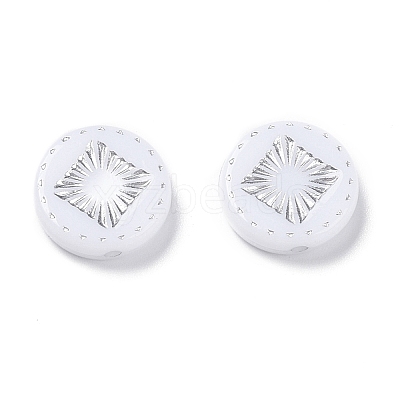 Opaque Acrylic Beads X-OACR-G016-07F-1