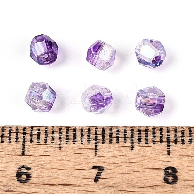 Transparent Spray Painted Glass Beads X1-EGLA-N018-4mm-01-1