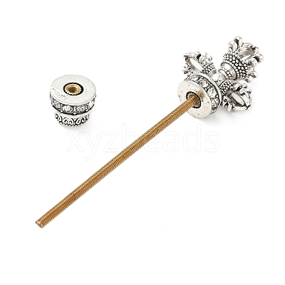 Brass Screw Peg Bails KK-NH0008-02AS-1