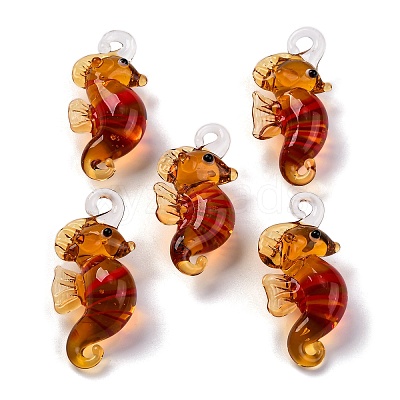 Handmade Lampwork Pendants LAMP-S068-08F-1