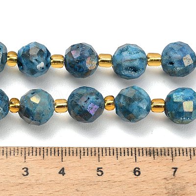 Electroplated Natural Druzy Geode Crystal Beads Strands G-F833-P01-10mm-05-1
