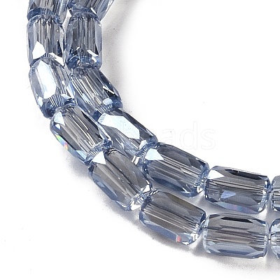 Electroplate Glass Beads Strands GLAA-Q101-02A-PL05-1