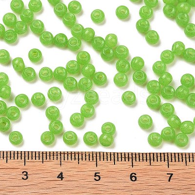 6/0 Imitation Jade Glass Seed Beads SEED-T006-04A-11-1