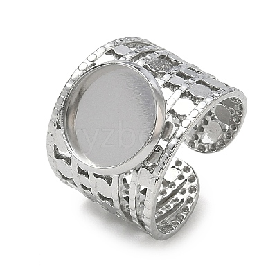 304 Stainless Steel Cuff Ring Components SA-CBA37BC-15C-P-1