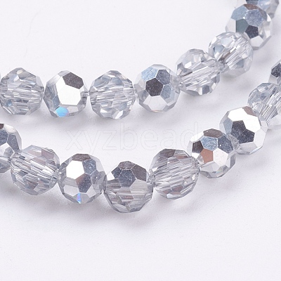 1 Strand Electroplate Glass Beads Strands X-EGLA-J042-6mm-H02-1
