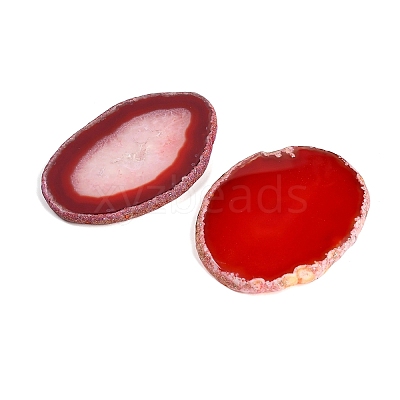 Dyed & Heated Natural Agate Slice Cabochons GG-CBAAF67-01H-1