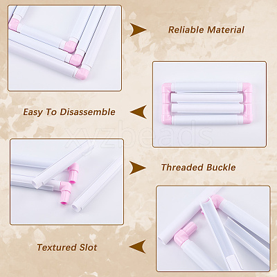 3 Stes 3 Styles Plastic Cross Stitch Embroidery Hoops DIY-CP0012-44B-1