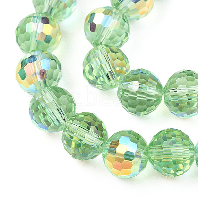 Transparent Electroplate Glass Beads Strands EGLA-N012-001-B13-1