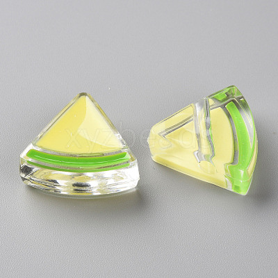Transparent Enamel Acrylic Beads TACR-S155-001B-1