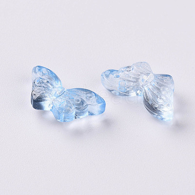 Transparent Spray Painted Glass Beads GLAA-S190-018A-05-1