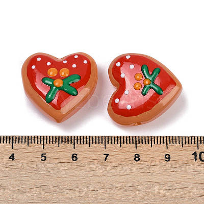 Handmade Heart Lampwork Beads Strands LAMP-P069-04B-02-1