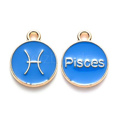 Alloy Enamel Pendants X-ENAM-S124-01B-02H-1