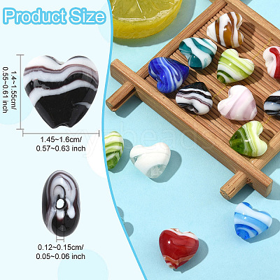 Handmade Lampwork Beads Strands LAMP-YW0002-02A-1