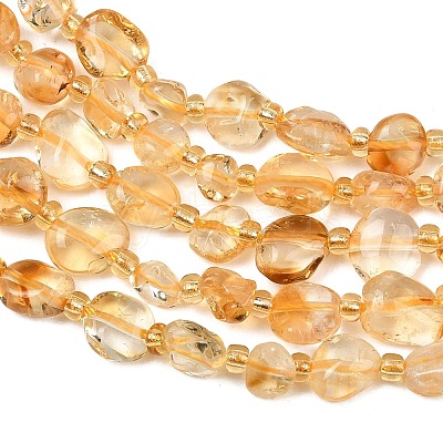 Heated Natural Citrine Beads Strands GG-CBA3A44-C04-01-1