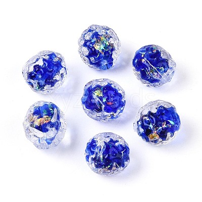 Handmade Foil Glass Beads FOIL-N029-10B-1