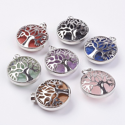 Natural & Synthetic Mixed Stone Pendants KK-K216-A-1