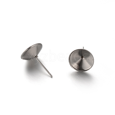 Non-Tarnish 304 Stainless Steel Stud Earring Settings STAS-D079-A-1
