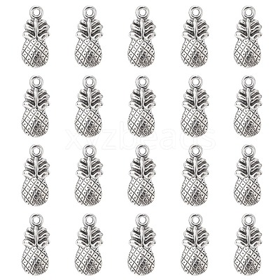 Pineapple Tibetan Style Alloy Pendants TIBEP-YW0001-38AS-1