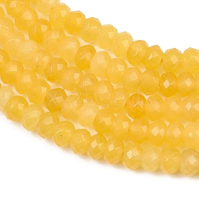 Dyed Natural Malaysia Jade Rondelle Beads Strands X-G-E316-2x4mm-30-1