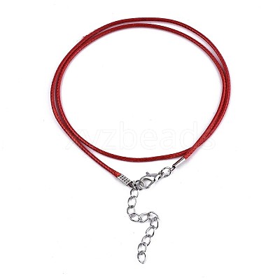 Waxed Cotton Cord Necklace Making MAK-S034-003-1