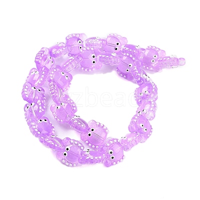 Transparent Glass Beads Strands LAMP-L078-010D-1