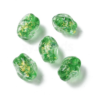 Handmade Foil Lampwork Beads Strands FOIL-Z001-06G-1
