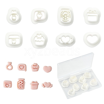 8 Pcs 8 Styles Polymer Clay Earring Cutters Kit ST-CJ0043-094-1