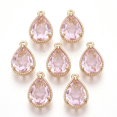 Transparent Glass Pendants GLAA-R212-11C-1