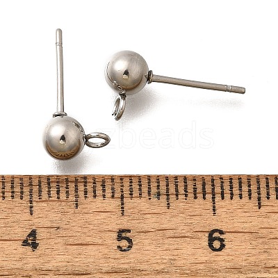 201 Stainless Steel Stud Earring Findings STAS-R156-01P-03-1