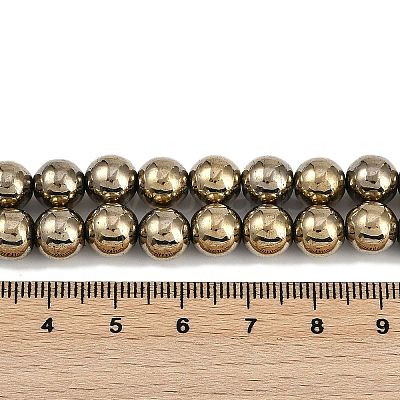 Electroplated Synthetic Magnetic Hematite Beads Strands G-G174-L01-03-1